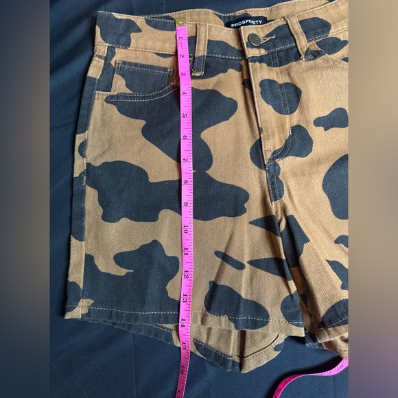 Urban Outfitters Women's Cow print Shorts - Black and Tan - Picture 5 of 6